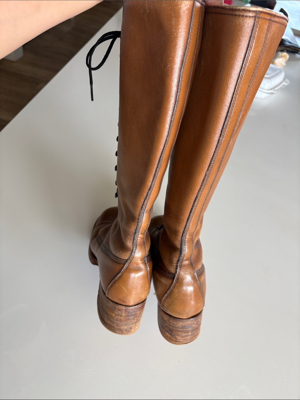 Frye Lace up Boots Black Label Vintage Lace-Up made in the USA Women's Boots - Picture 11 of 17